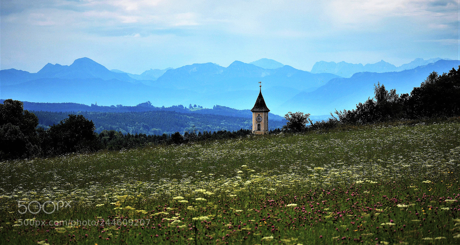 Nikon D7100 sample photo. The meadow, the church photography
