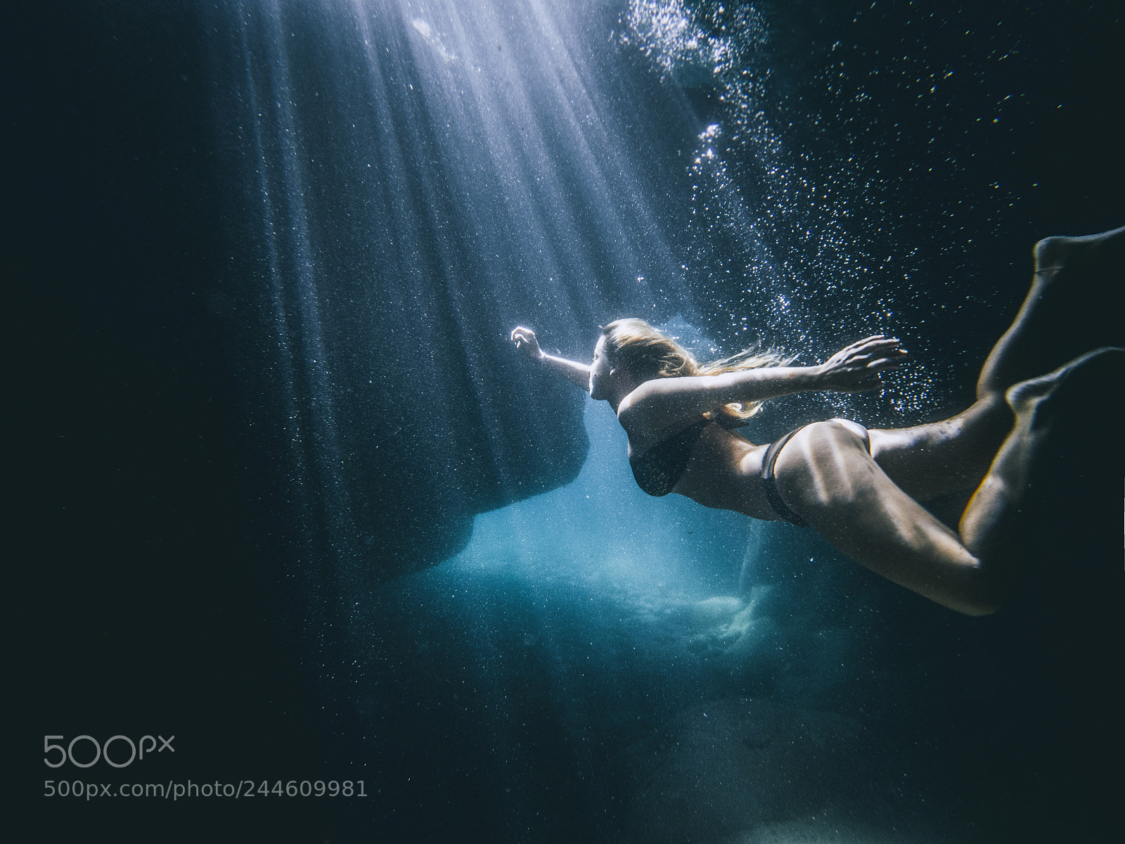 GoPro Hero5 Black sample photo. Underwater caves photography