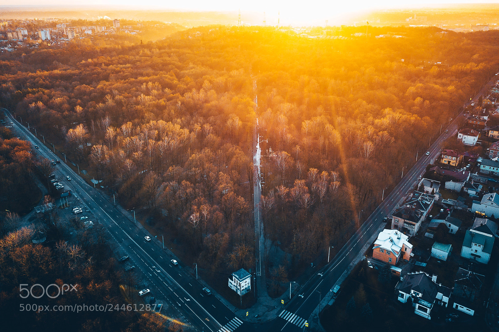 DJI FC220 sample photo. Oakwood park | kaunas aerial photography