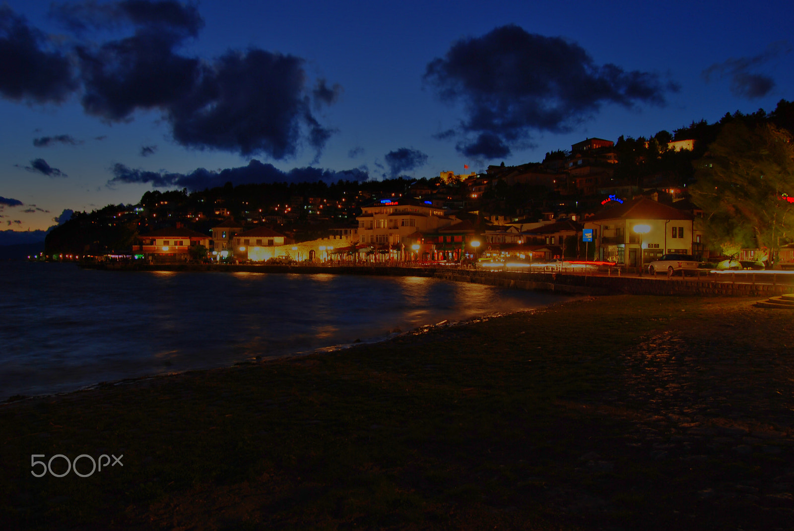 Nikon D40X sample photo. Ohrid by night photography