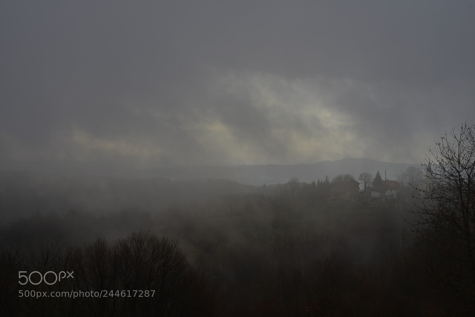 Nikon D800 sample photo. The foggy village photography