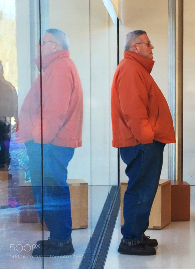 Apple iPhone 6 Plus sample photo. Standing with your reflection photography