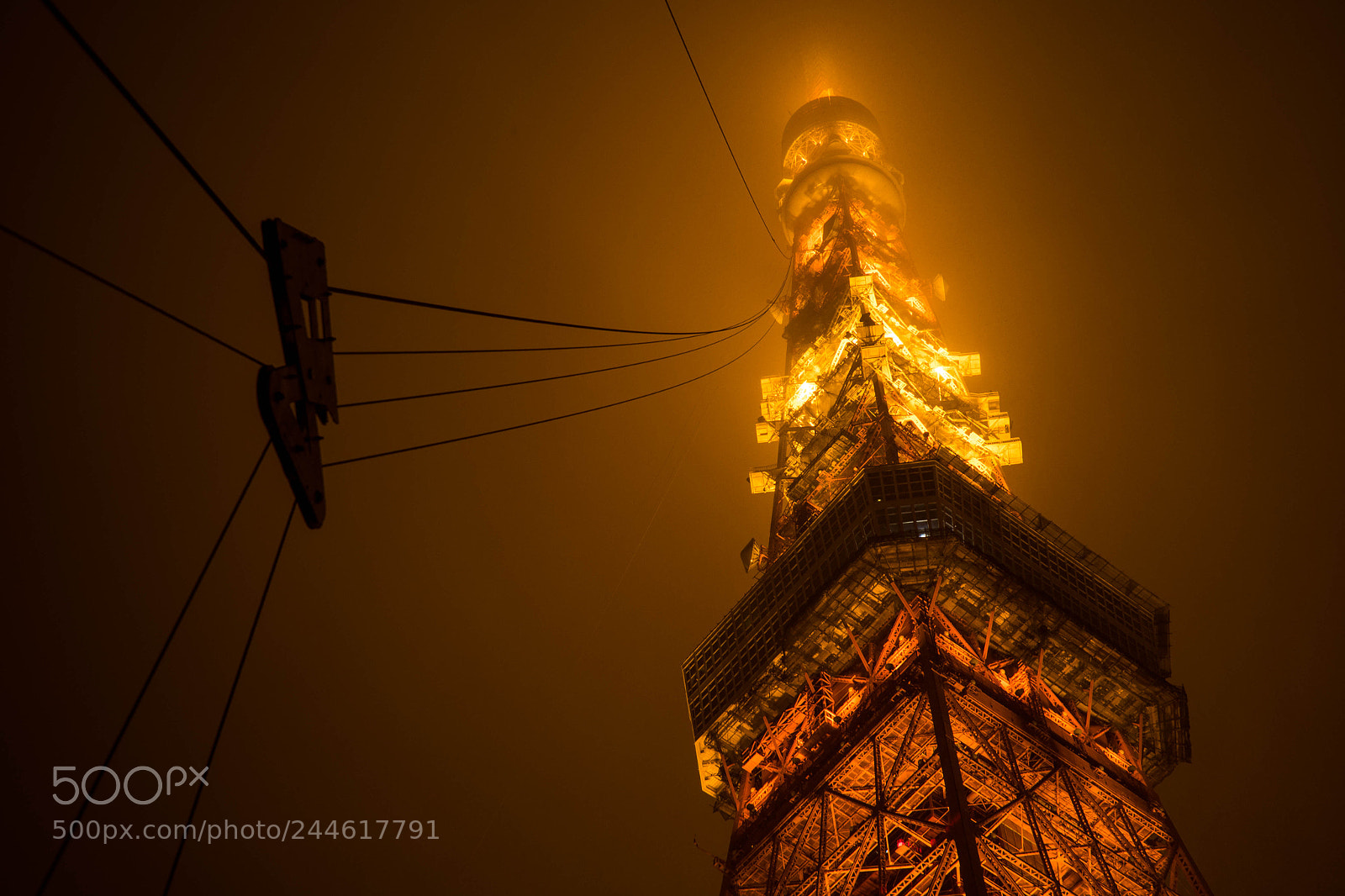 Olympus OM-D E-M1 Mark II sample photo. Fogged tokyo tower photography