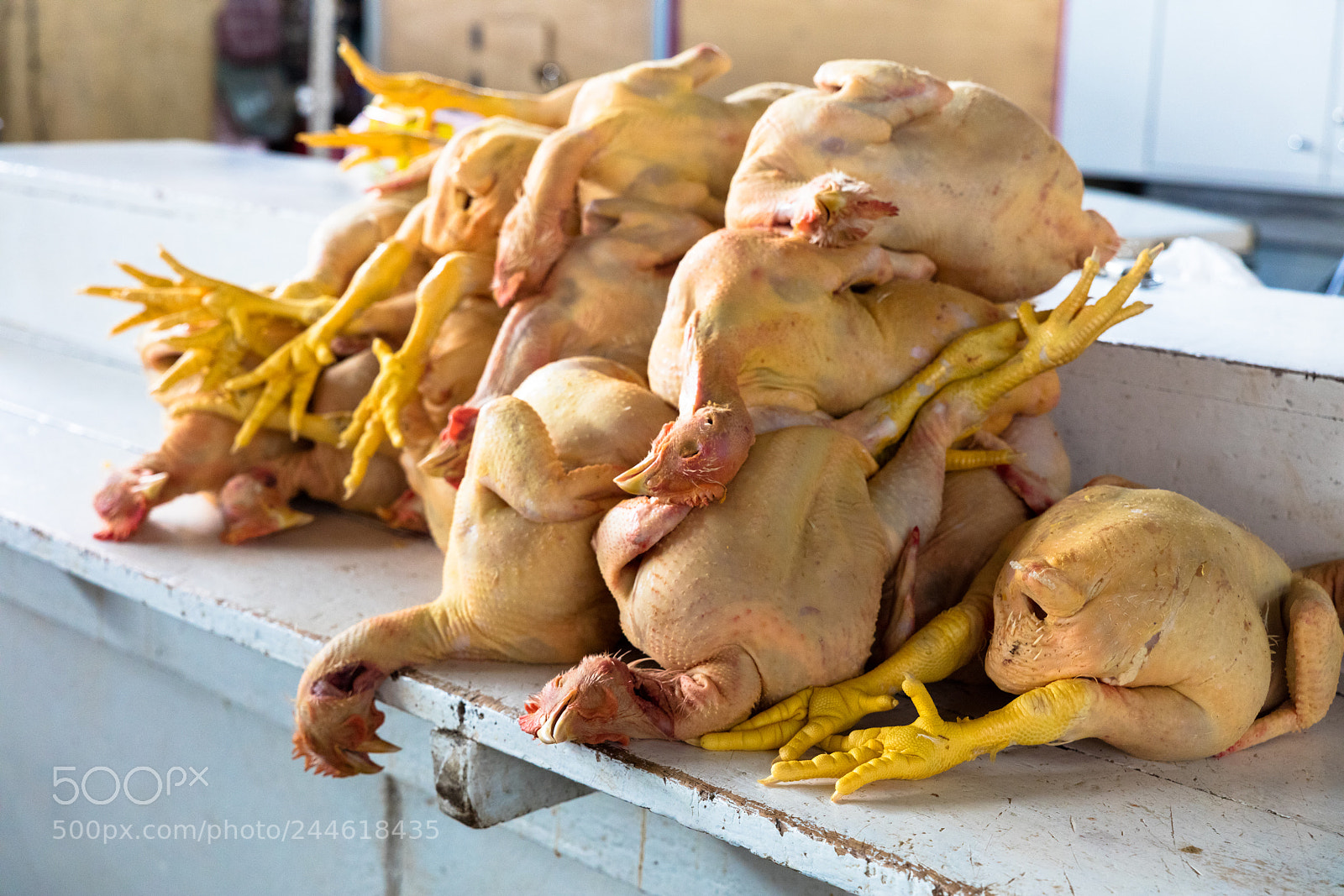 Canon EOS 5DS R sample photo. Chicken exposed in market photography