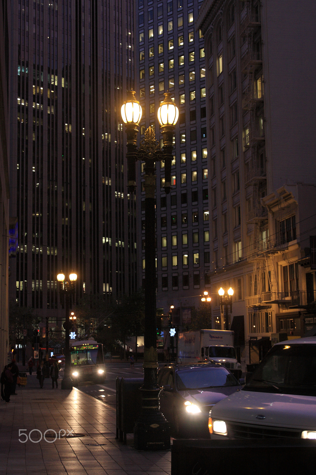 Canon EOS 40D sample photo. Financial district at night photography