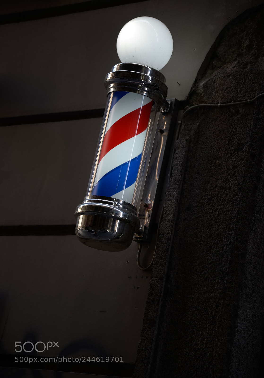 Nikon Df sample photo. Barber's pole with space photography