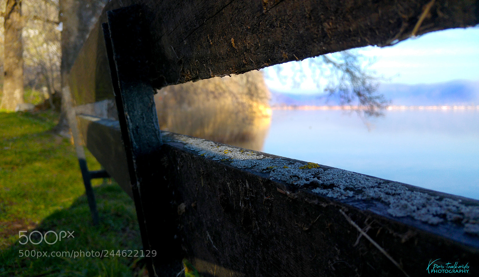 LG G4 sample photo. Wooden bench at lakeside photography