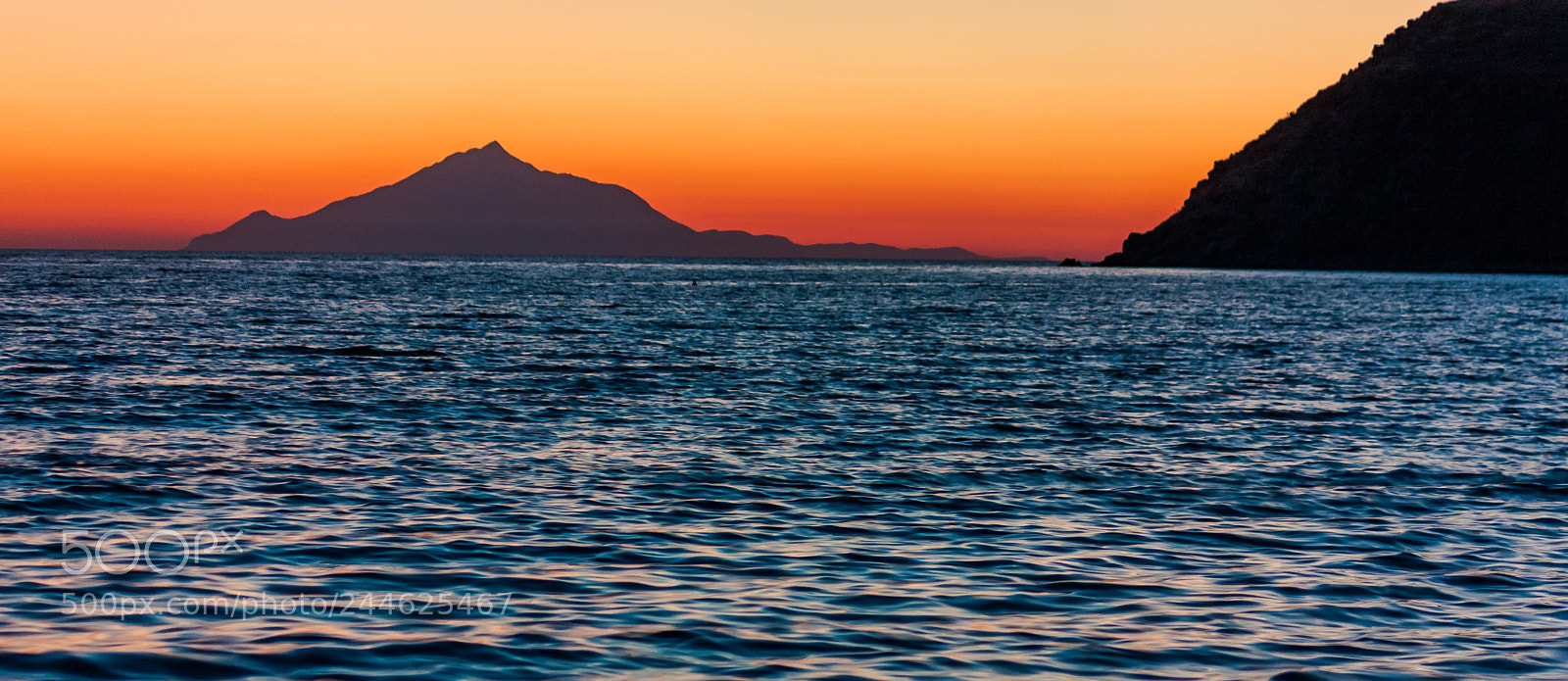 Canon EOS 40D sample photo. Mount athos at dusk photography