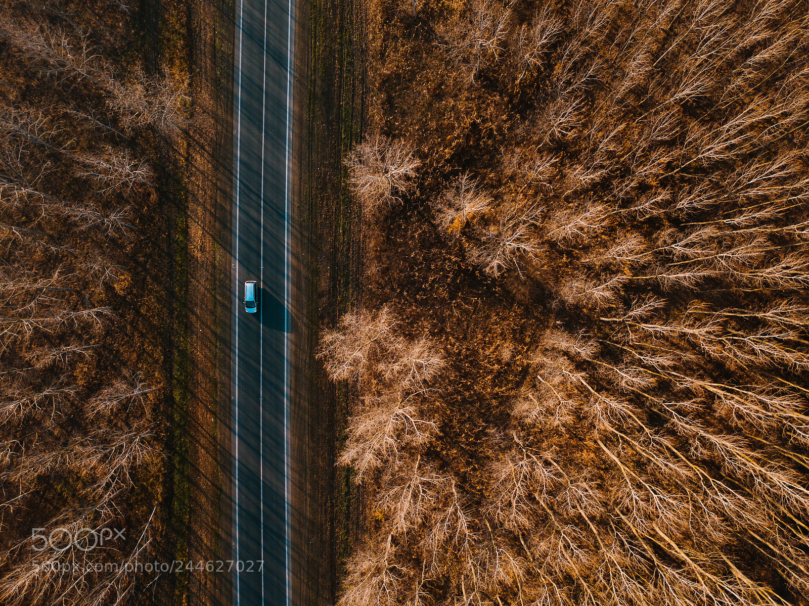 DJI FC220 sample photo. Aerial view of car photography