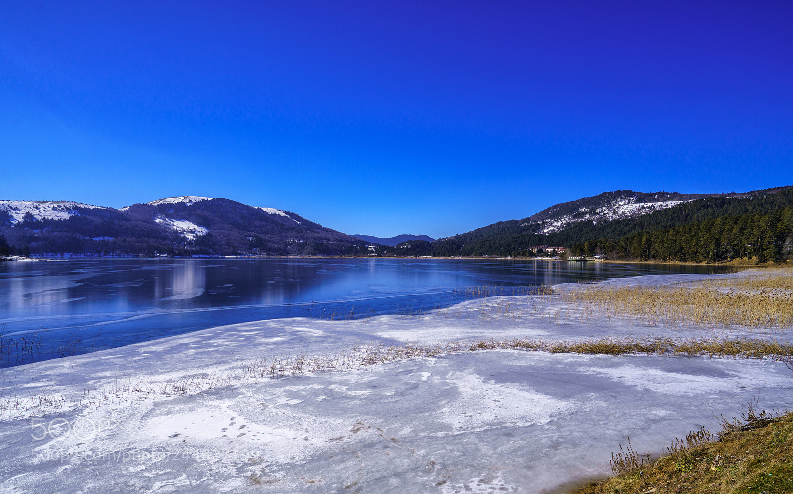 Sony a7R II sample photo. Abant lake in february photography