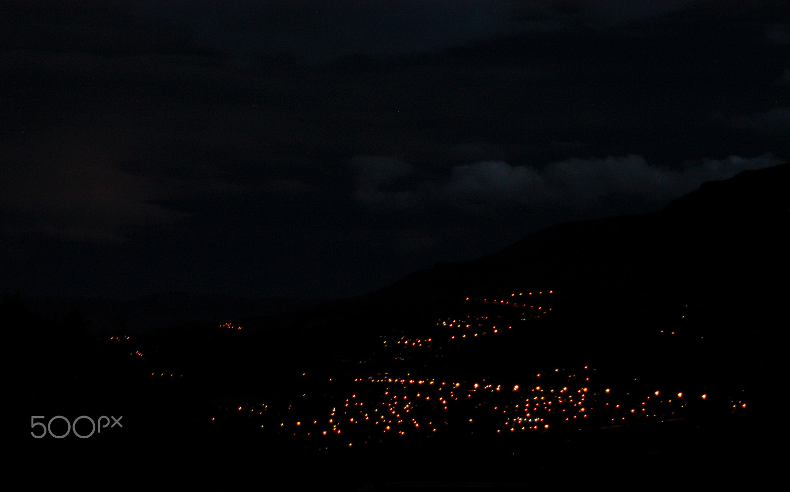 Nikon D100 sample photo. La noche sobre san martin de los andes photography