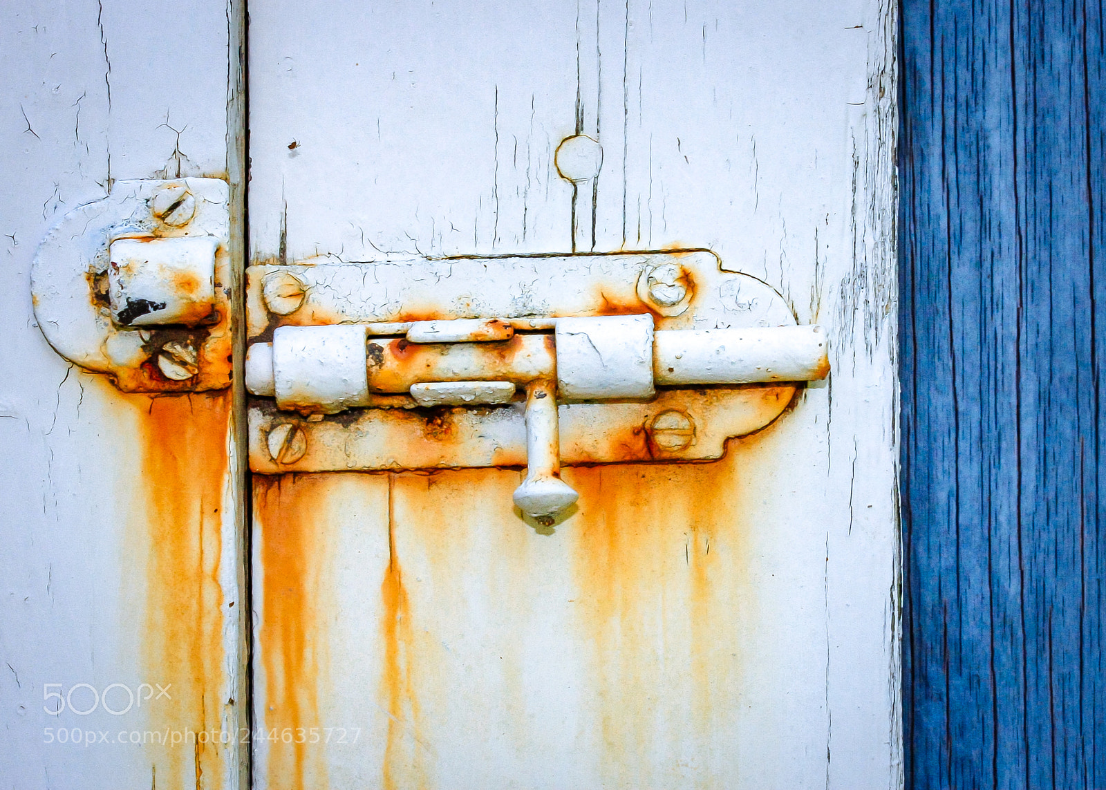 Canon EOS 40D sample photo. Rusty latch / loquet rouillé photography
