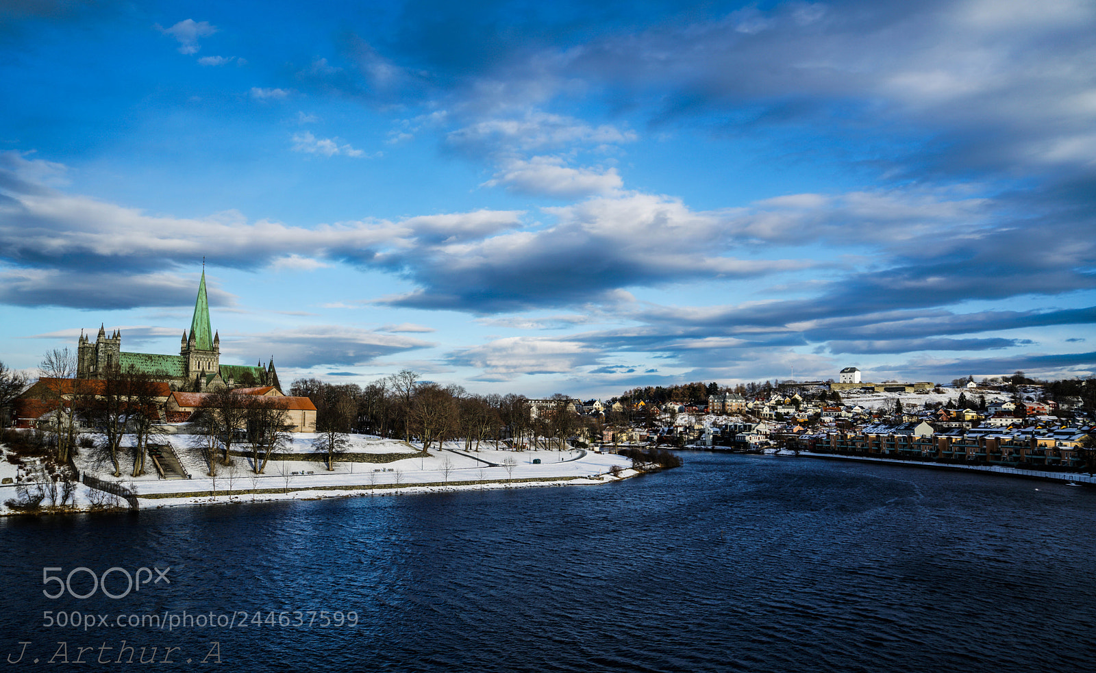 Sony a7R II sample photo. Nidarosdomen and kristiansten fortress photography