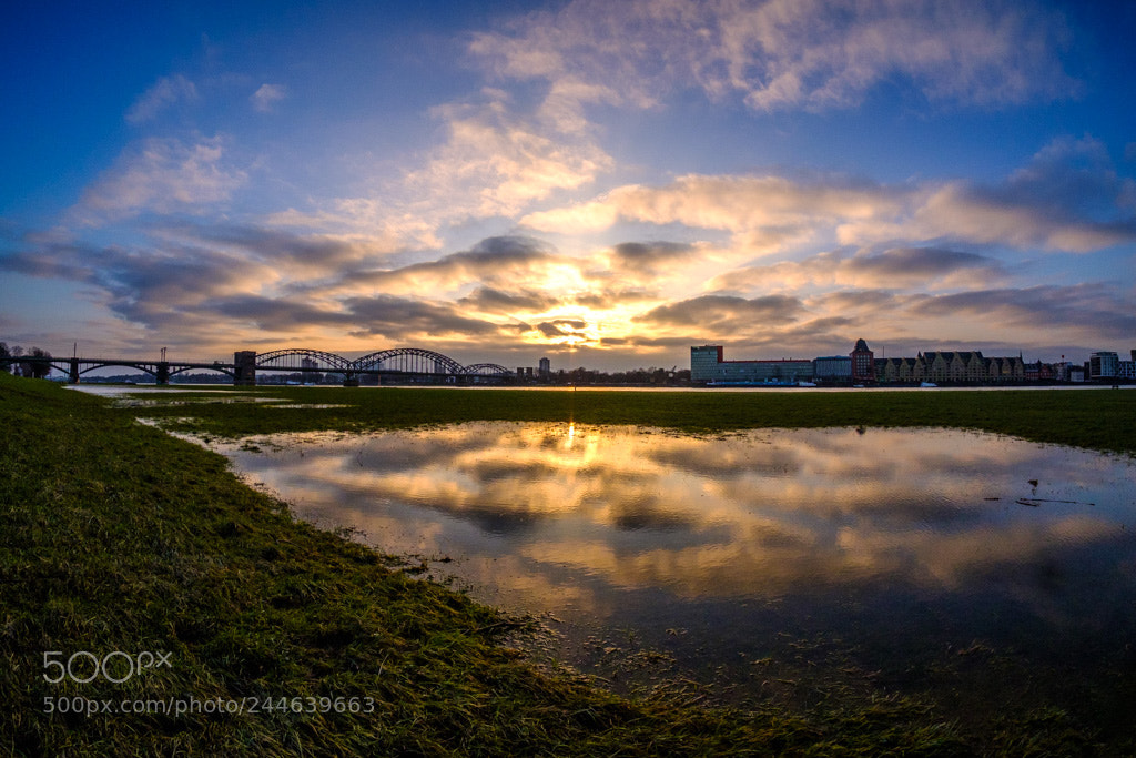 Fujifilm X-T20 sample photo. Sunset at rhine photography