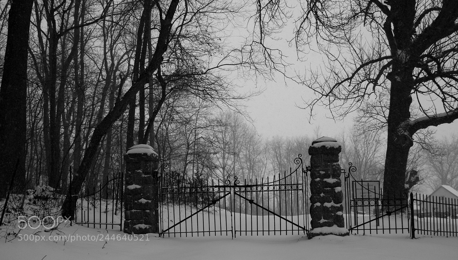 Canon EOS 400D (EOS Digital Rebel XTi / EOS Kiss Digital X) sample photo. Cemetery gates photography