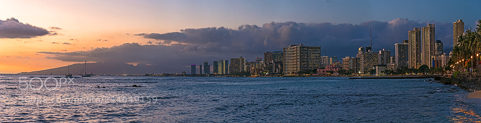 Nikon D610 sample photo. Honolulu sunset photography