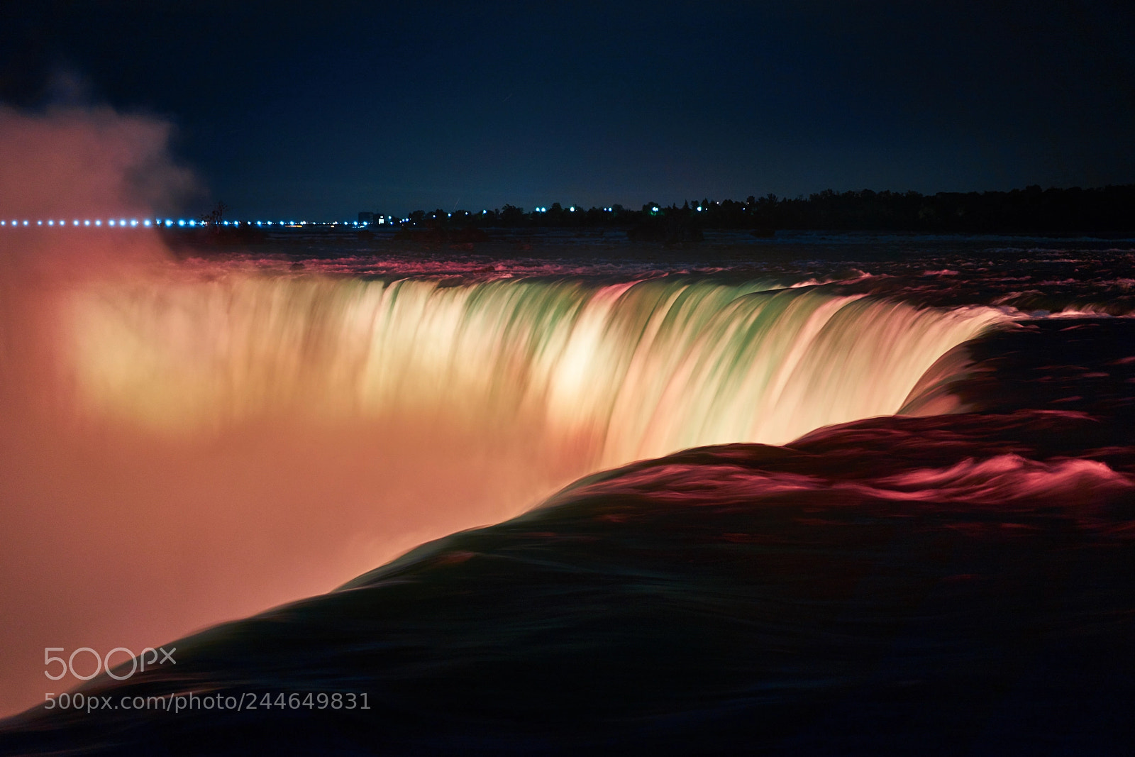 Sony a7 II sample photo. * illuminated niagara fall * photography