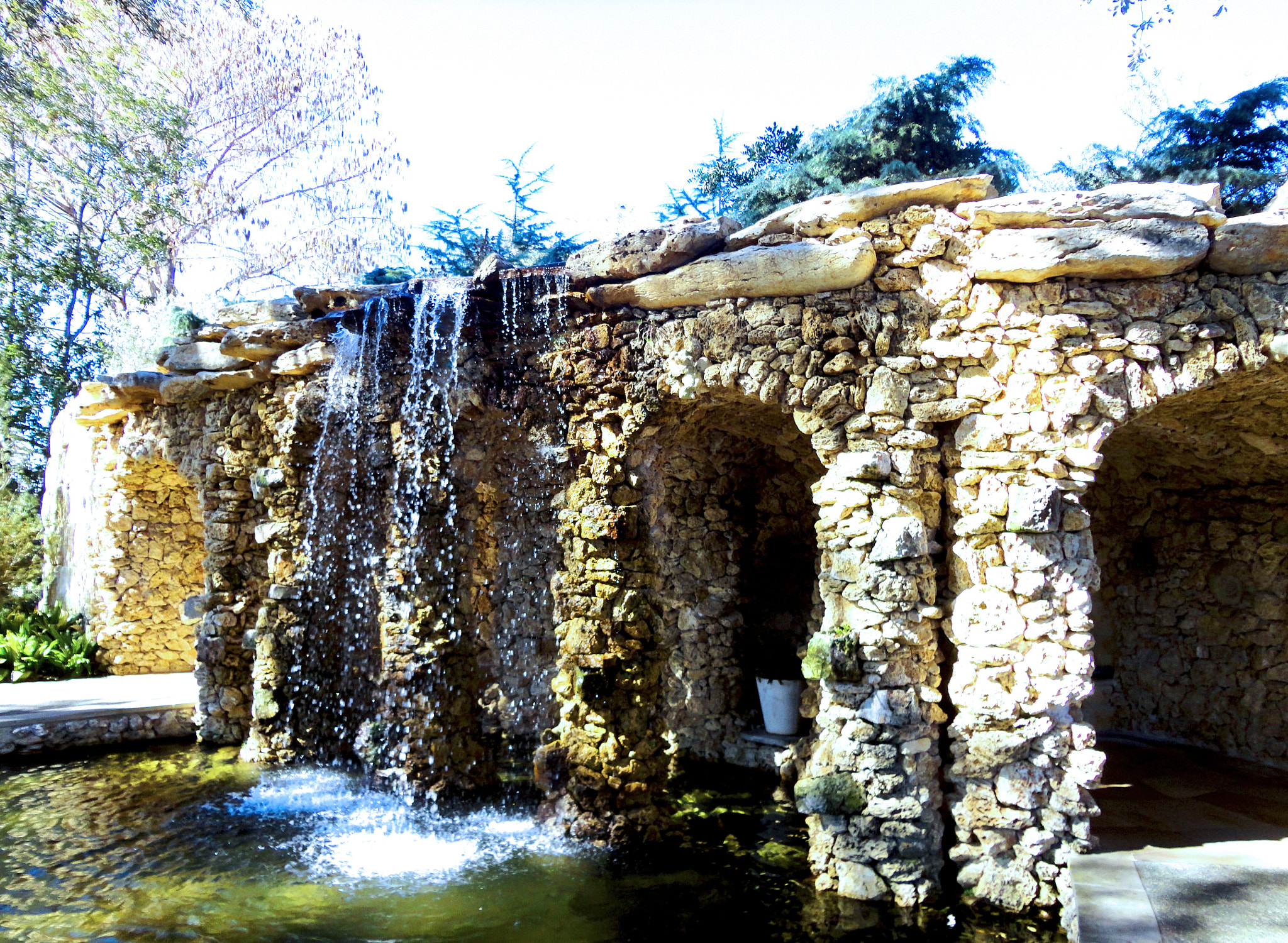 Sony DSC-W580 sample photo. Botanical gardens stone wall photography