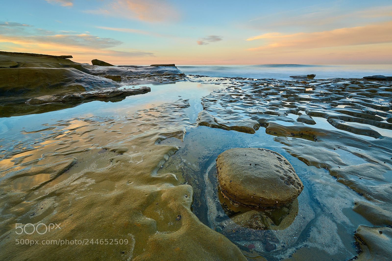 Sony a7R II sample photo. Boulder puddle at sunrise photography