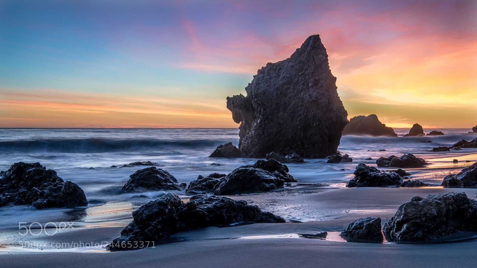 Nikon D850 sample photo. El matador sunset photography
