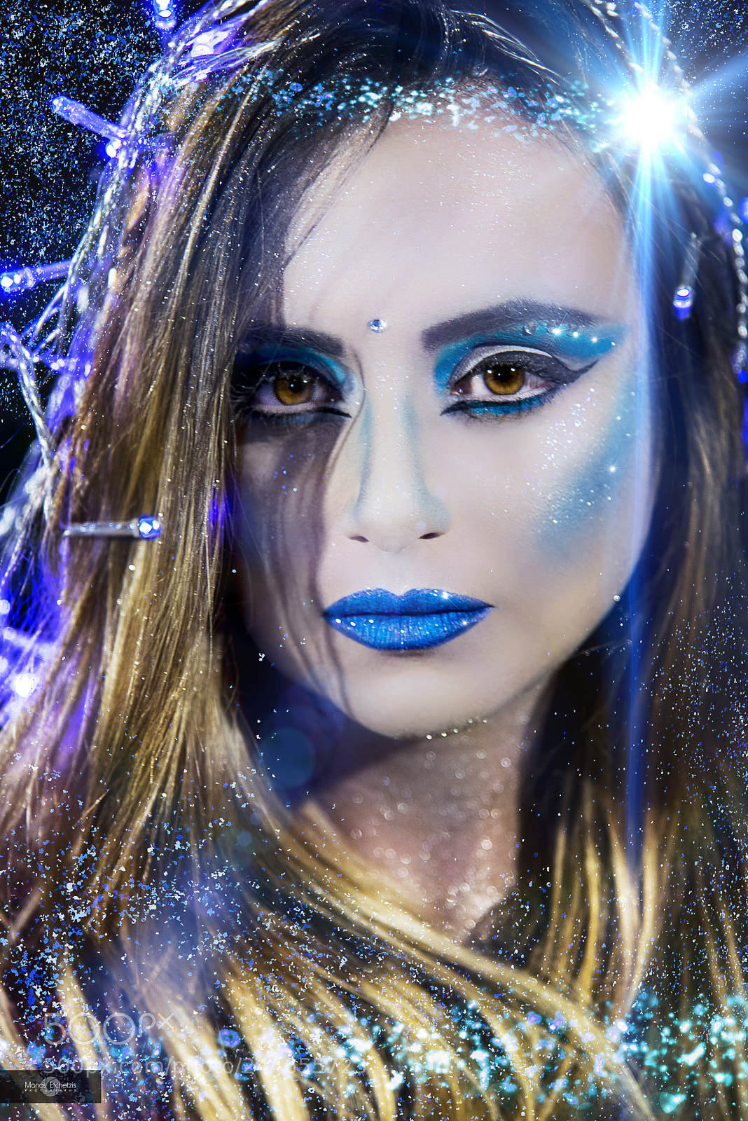 Nikon D610 sample photo. Glitter makeup - portrait photography