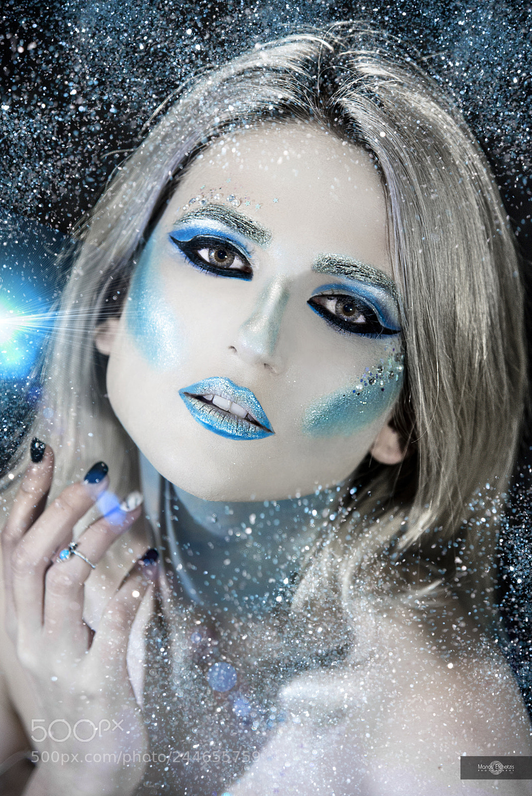 Nikon D610 sample photo. Glitter makeup - portrait photography