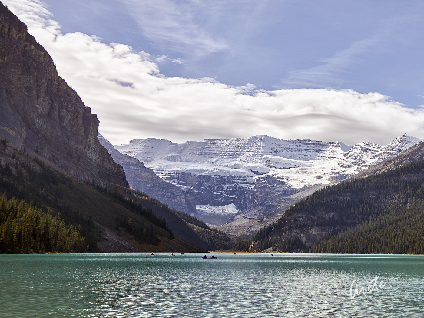 Phase One IQ260 sample photo. Canoeing taken at lake louise alberta. photography