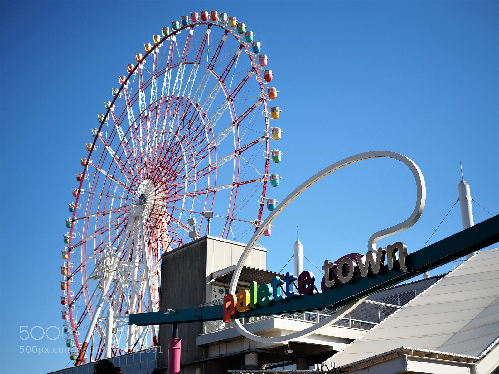 Olympus PEN-F sample photo. Palette town in odaiba photography