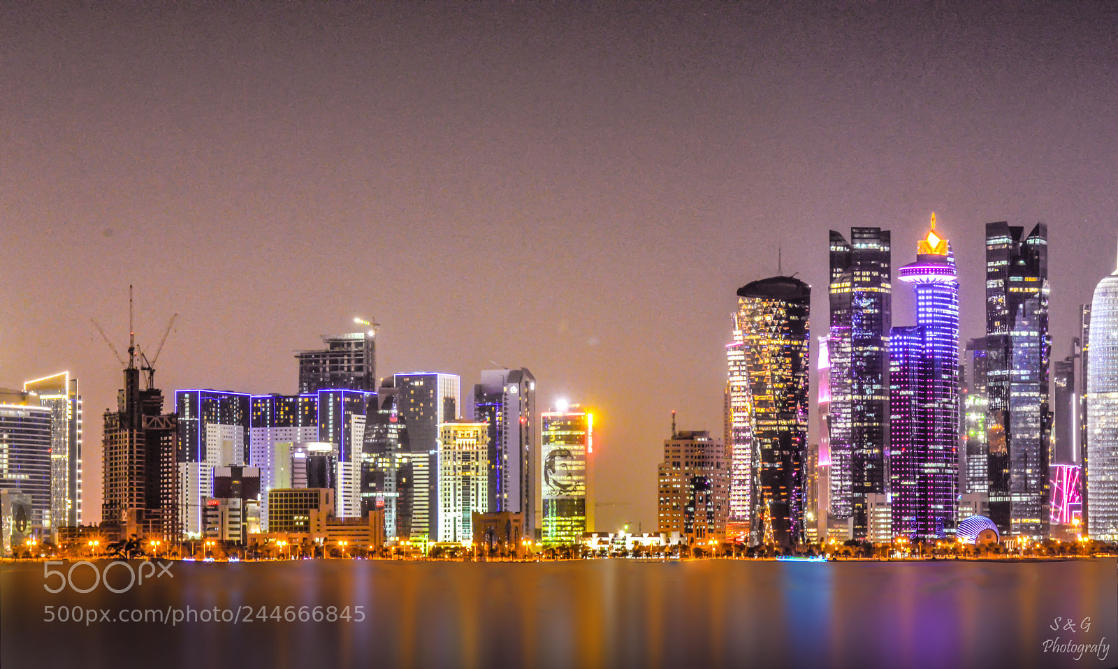 Nikon D3200 sample photo. Doha skyline photography