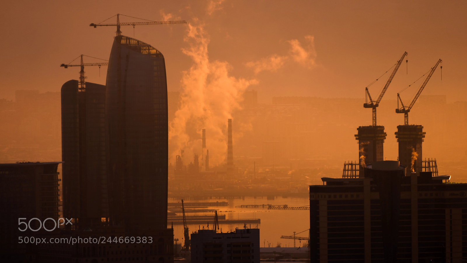 Nikon D800 sample photo. Morning cityscape of baku photography