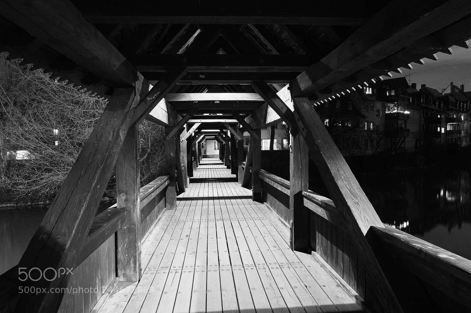 Nikon D90 sample photo. Night bridge photography