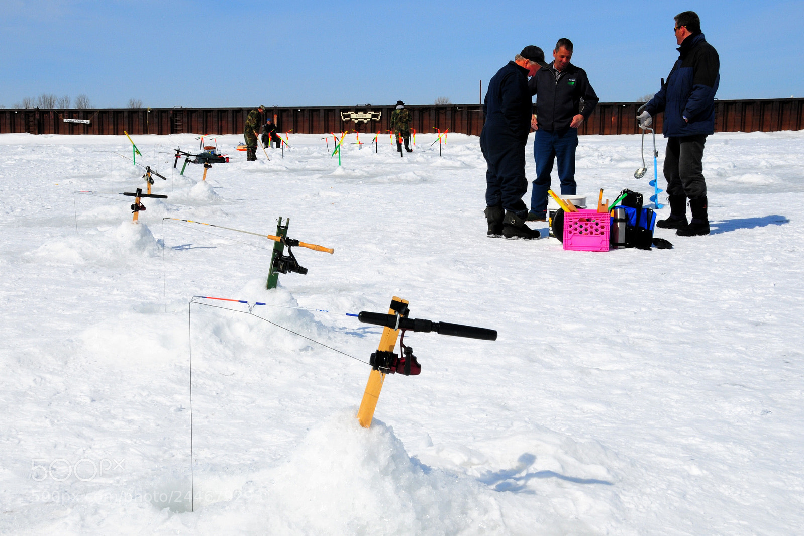 Nikon D300 sample photo. Ice fishing photography