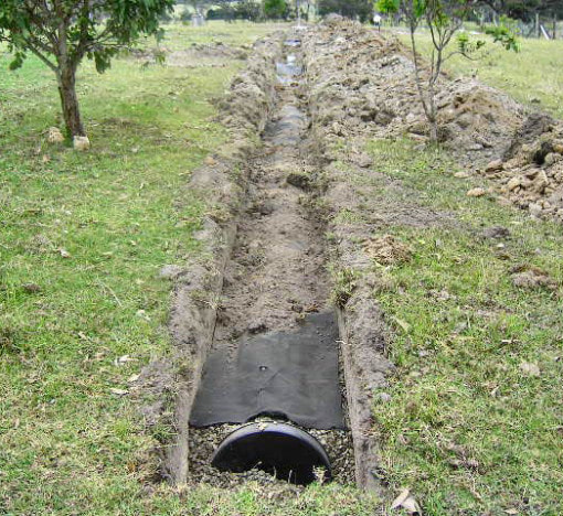 KONICA MINOLTA DiMAGE E323 sample photo. Septic tank absorption trench x photography