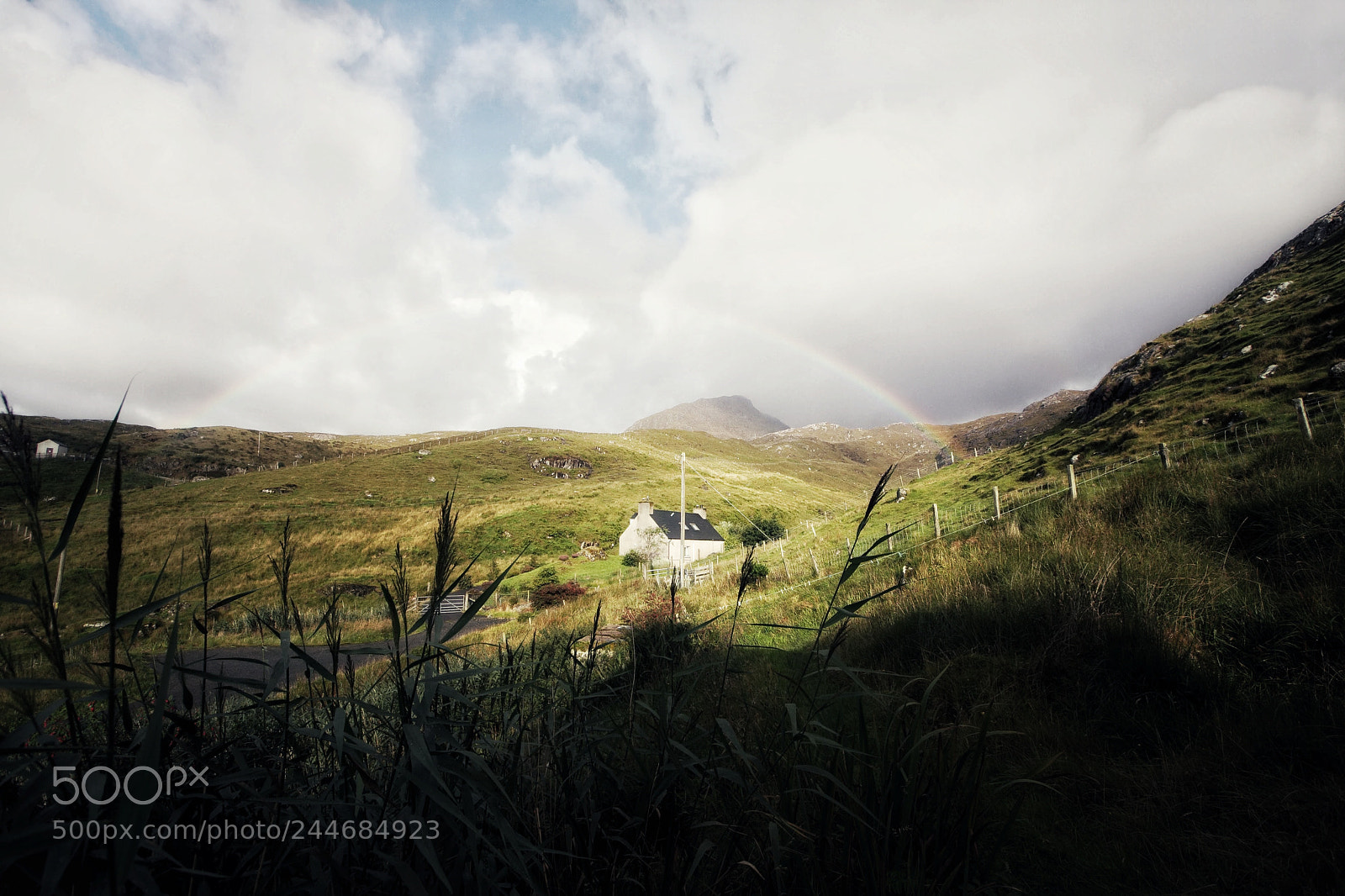 Canon EOS 40D sample photo. Scottish island rainbow photography