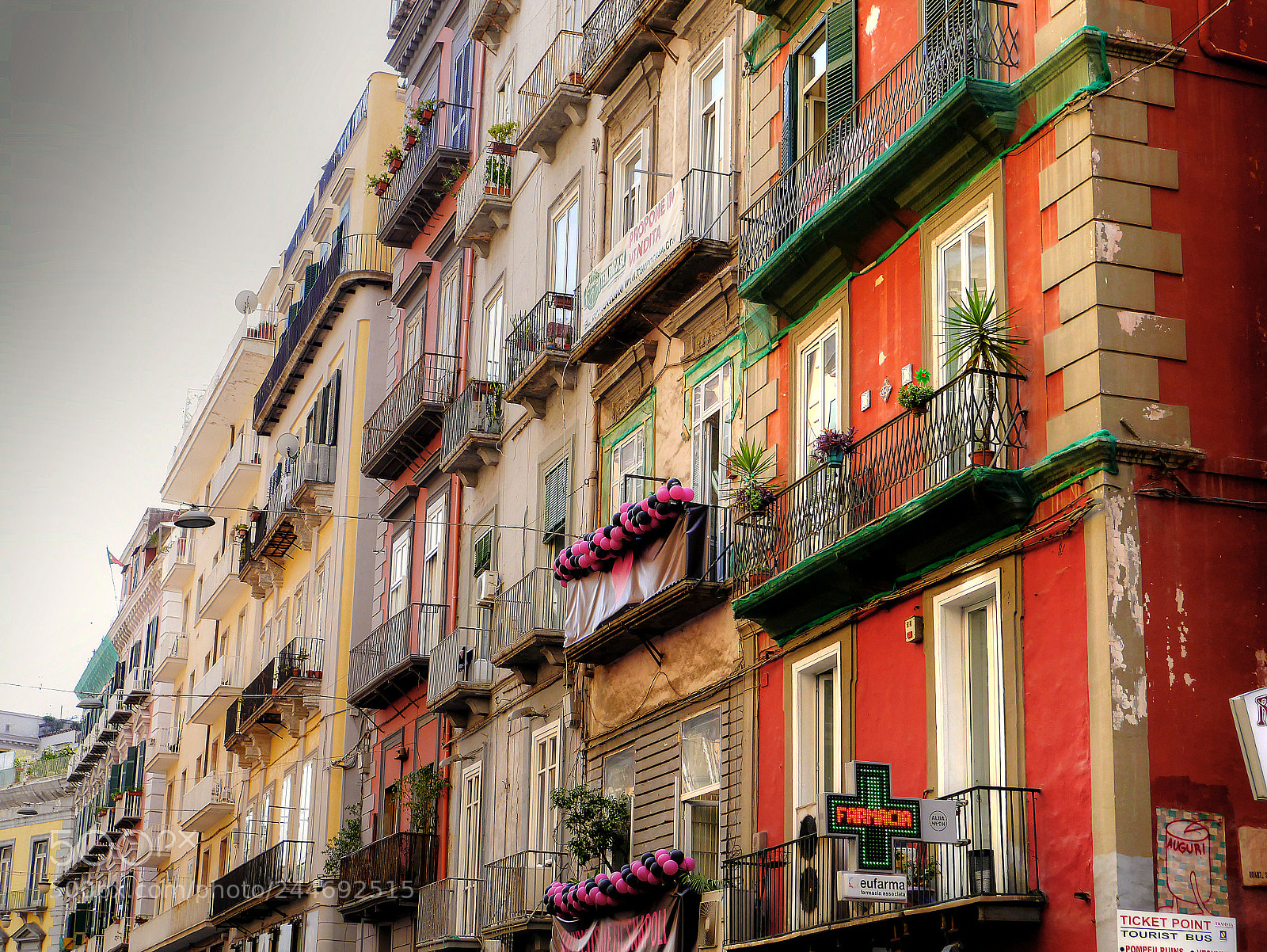 Panasonic Lumix DMC-G3 sample photo. Colourful apartments, naples photography