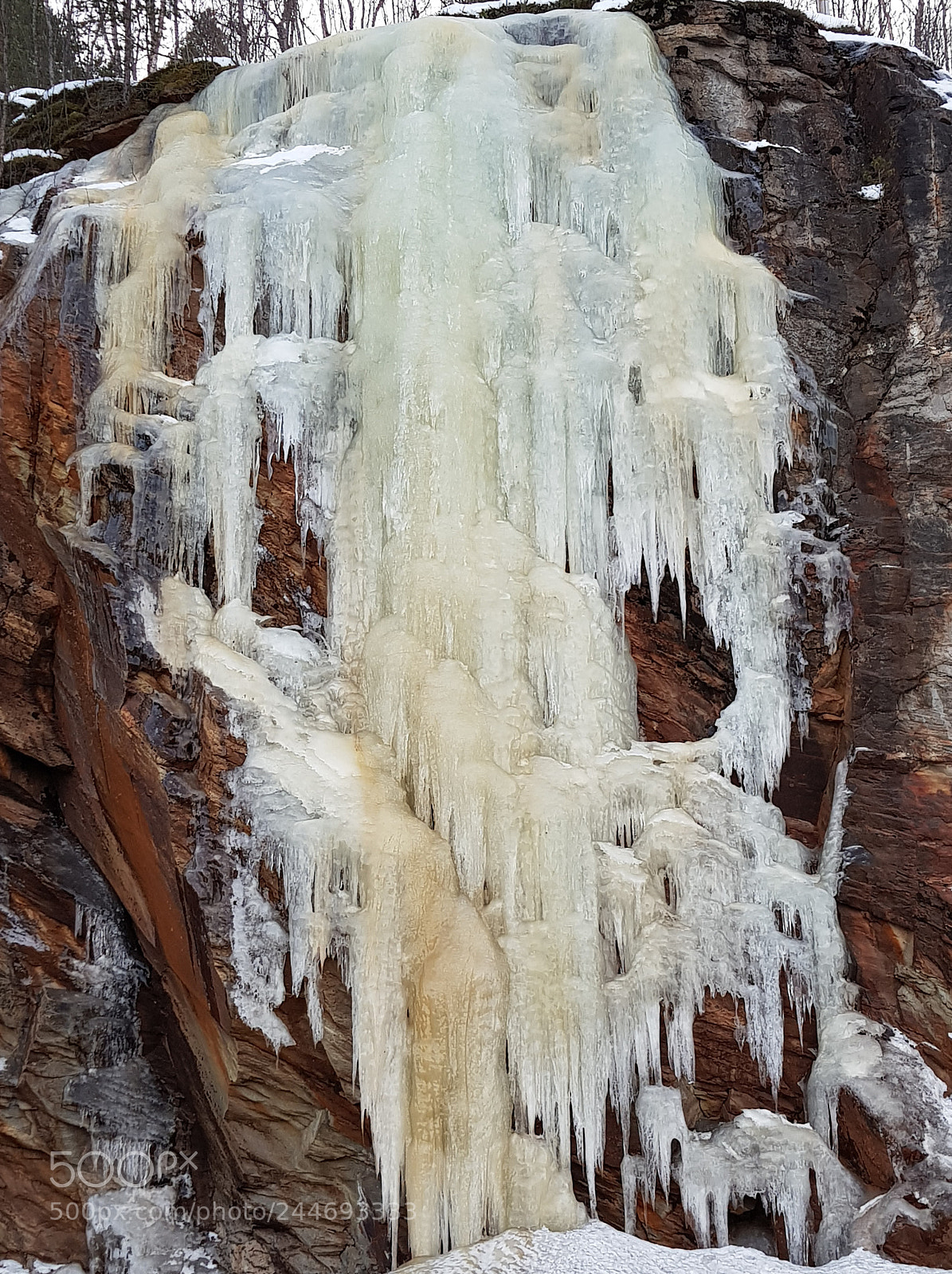 Samsung Galaxy S8 sample photo. Frozen water photography