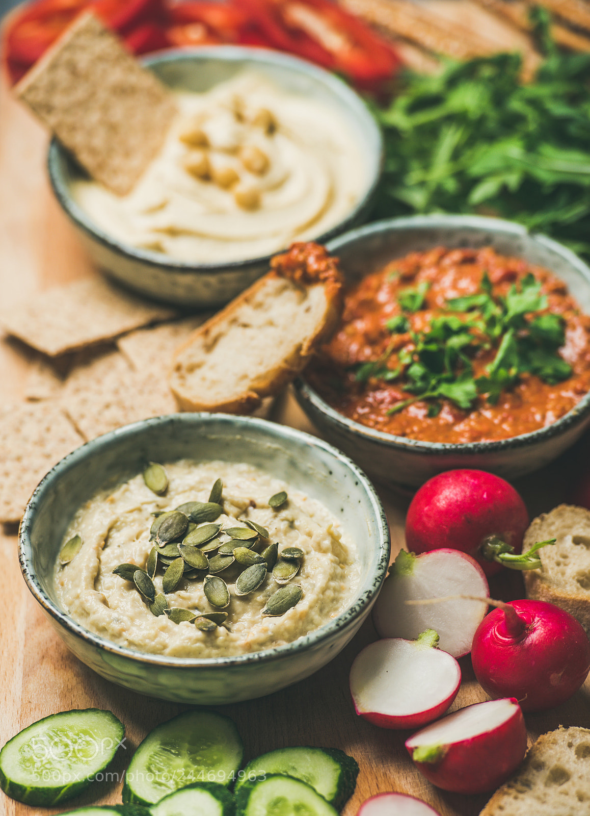 Nikon D610 sample photo. Vegetarian dips hummus, babaganush photography