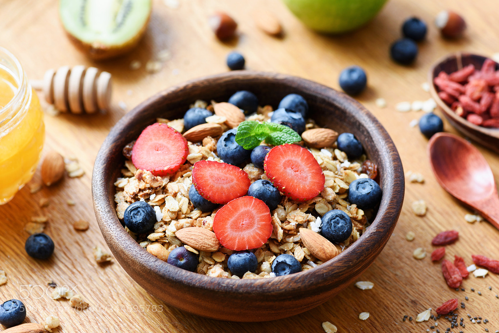 Nikon D810 sample photo. Granola bowl with fresh photography