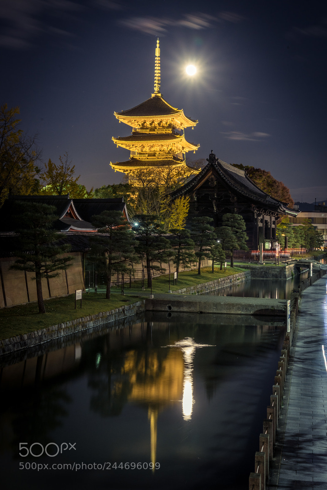 Sony a7R sample photo. Toji night photography