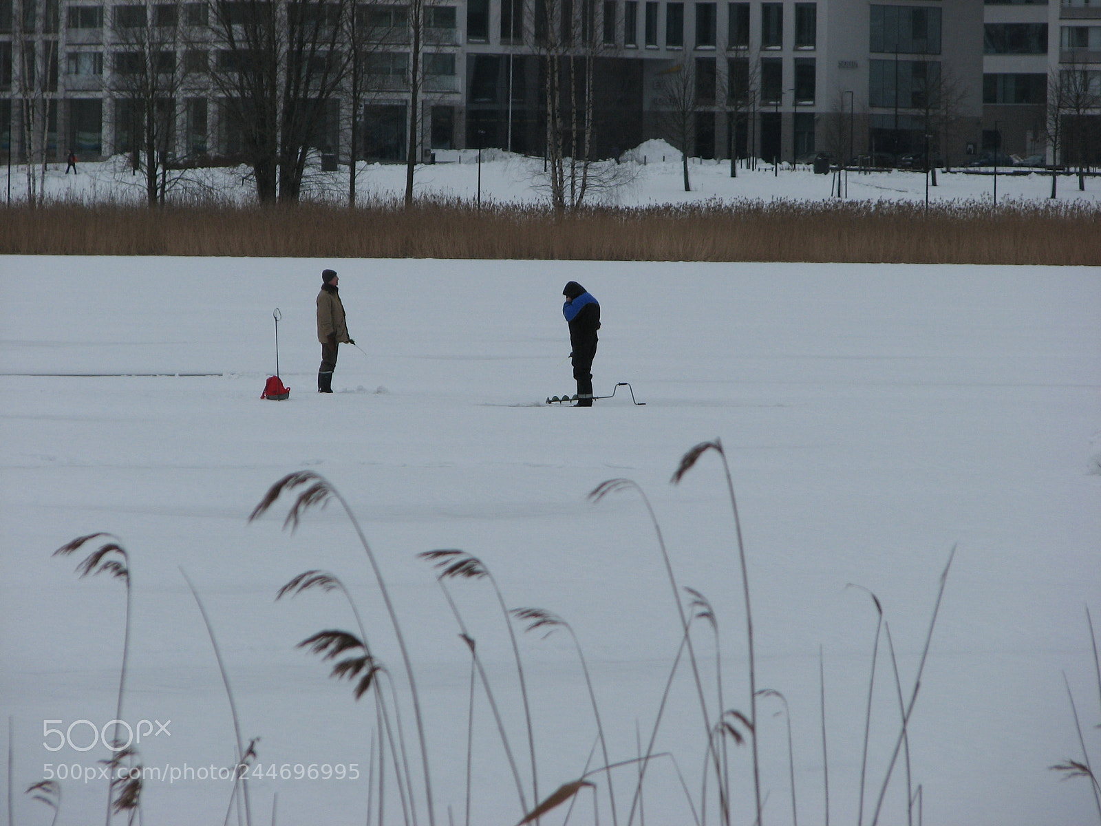 Canon POWERSHOT S3 IS sample photo. Ice fishing in a photography