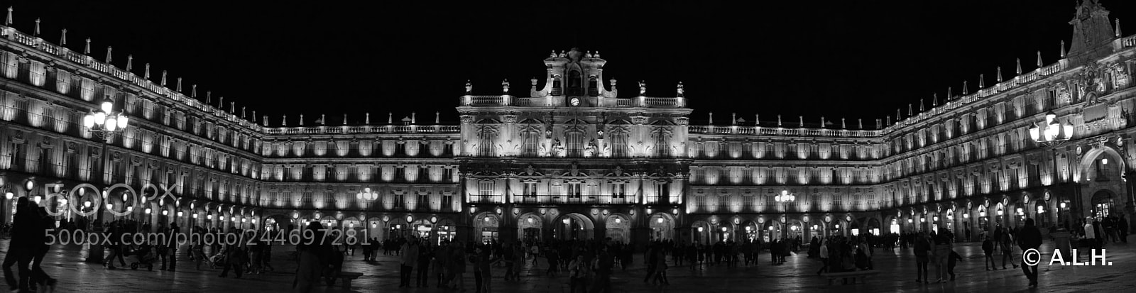 Nikon D3100 sample photo. Plaza mayor salamanca noche photography