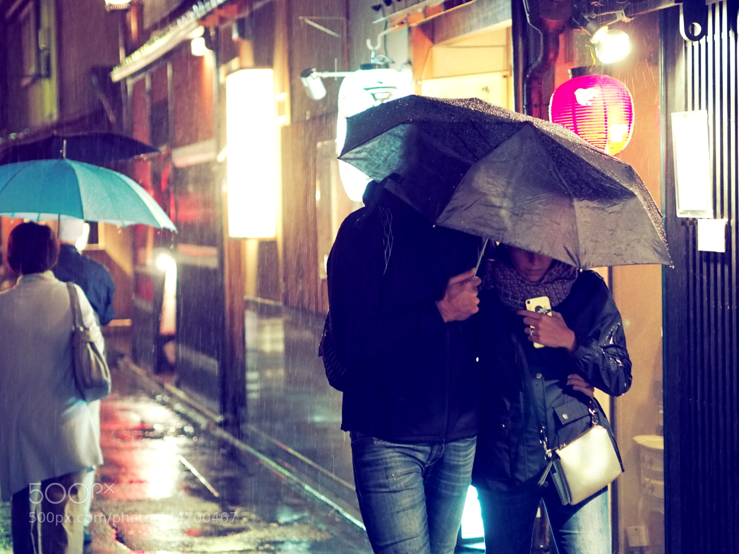 Olympus OM-D E-M10 sample photo. Rainy night photography