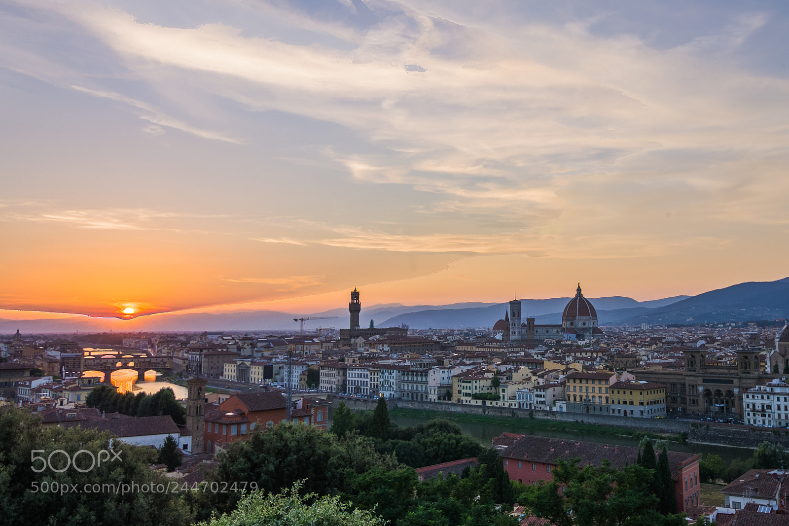 Canon EOS 1100D (EOS Rebel T3 / EOS Kiss X50) sample photo. Florence at sunset photography
