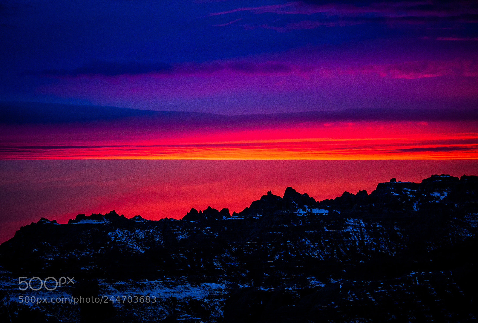 Canon EOS 40D sample photo. Badlands sunset silhouette photography