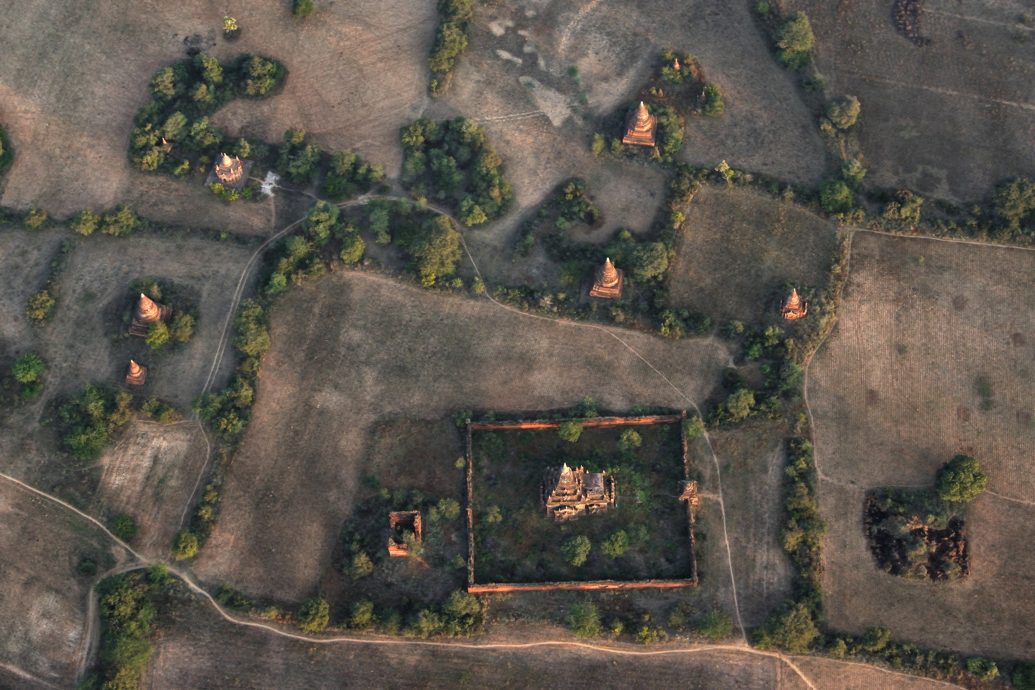 Nikon D5500 sample photo. Eye bird view of bagan pagodas photography