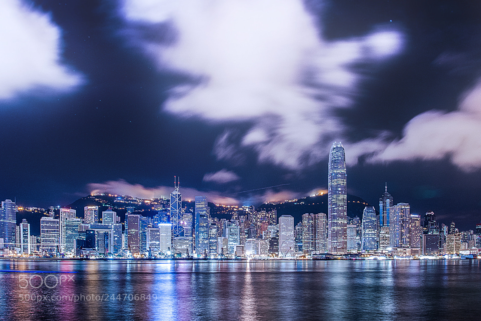 Nikon D610 sample photo. Night hong kong photography