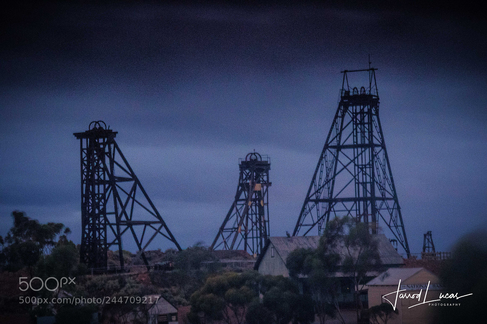 Canon EOS 7D Mark II sample photo. Mining headframes photography