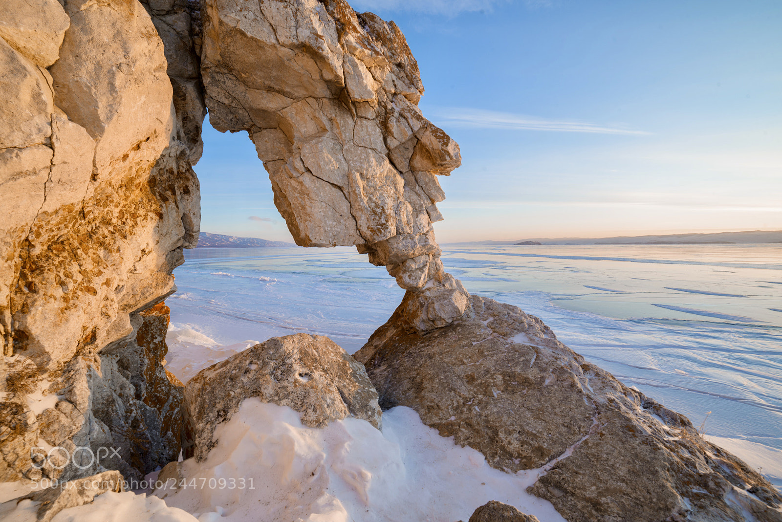 Nikon D610 sample photo. Baikal in january photography