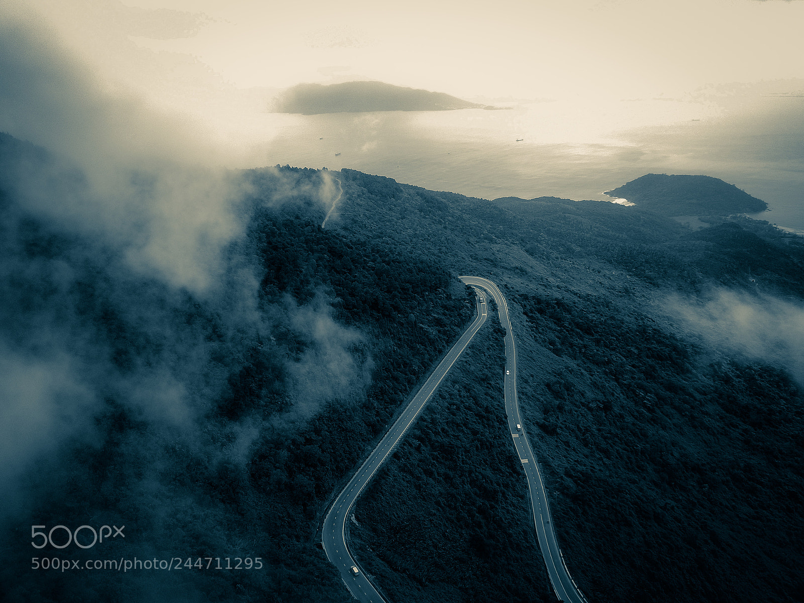 DJI FC220 sample photo. Mountainous roads photography