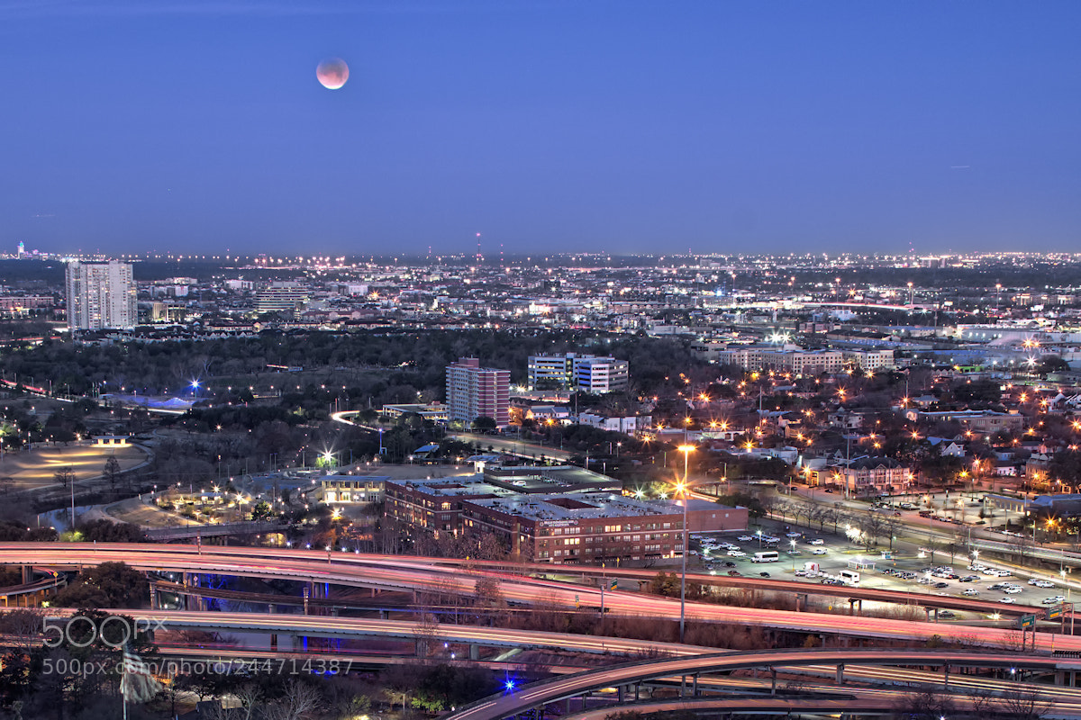 Pentax K-1 sample photo. Lunar eclipse over houston photography